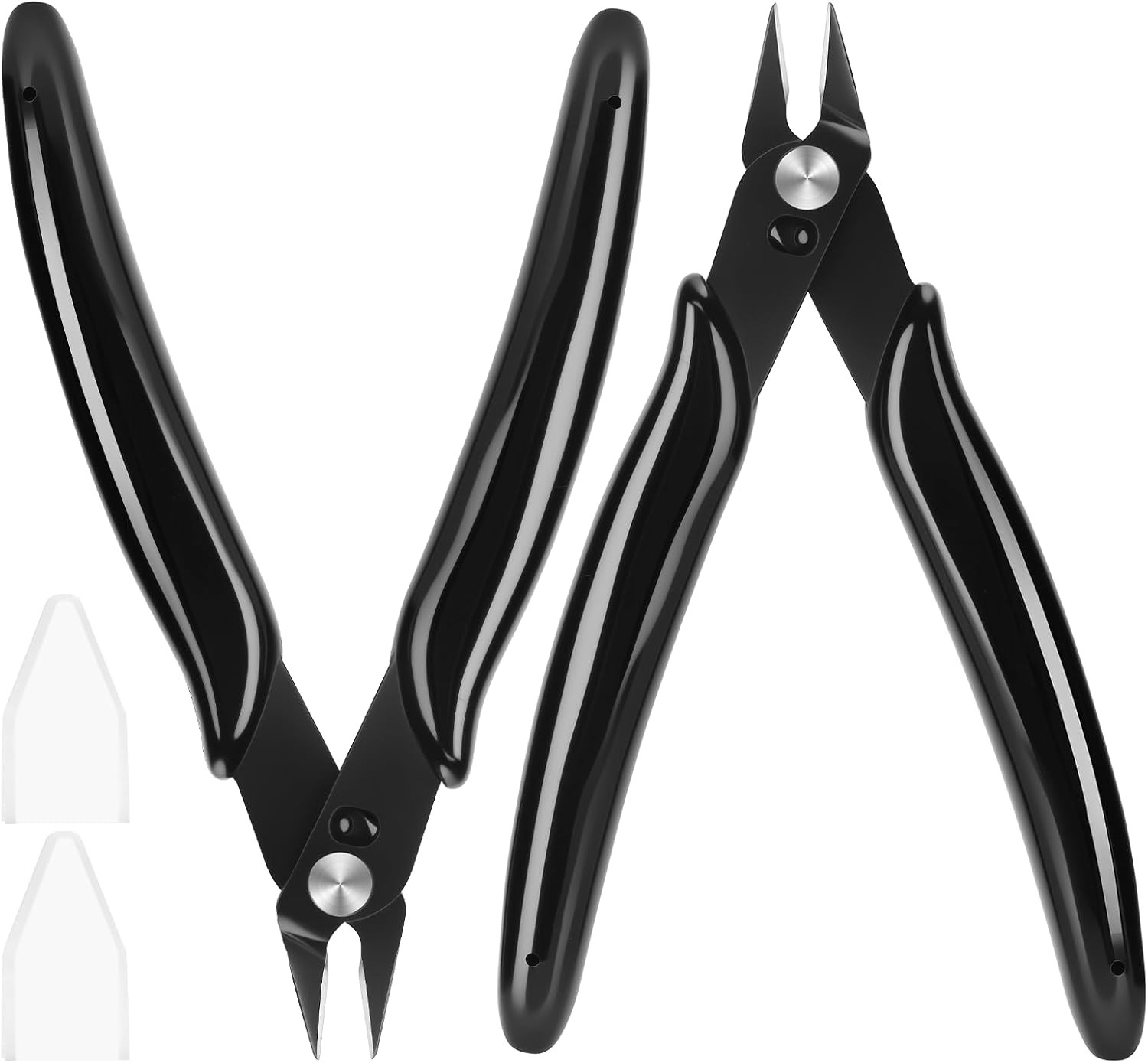 5 Inch Micro Wire Cutters, 2 Pack Precision Flush Cutters, Sharp Zip Tie