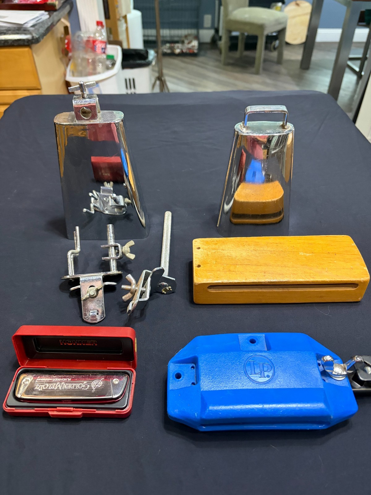 Cowbells, Blocks, Mounts & Harmonica