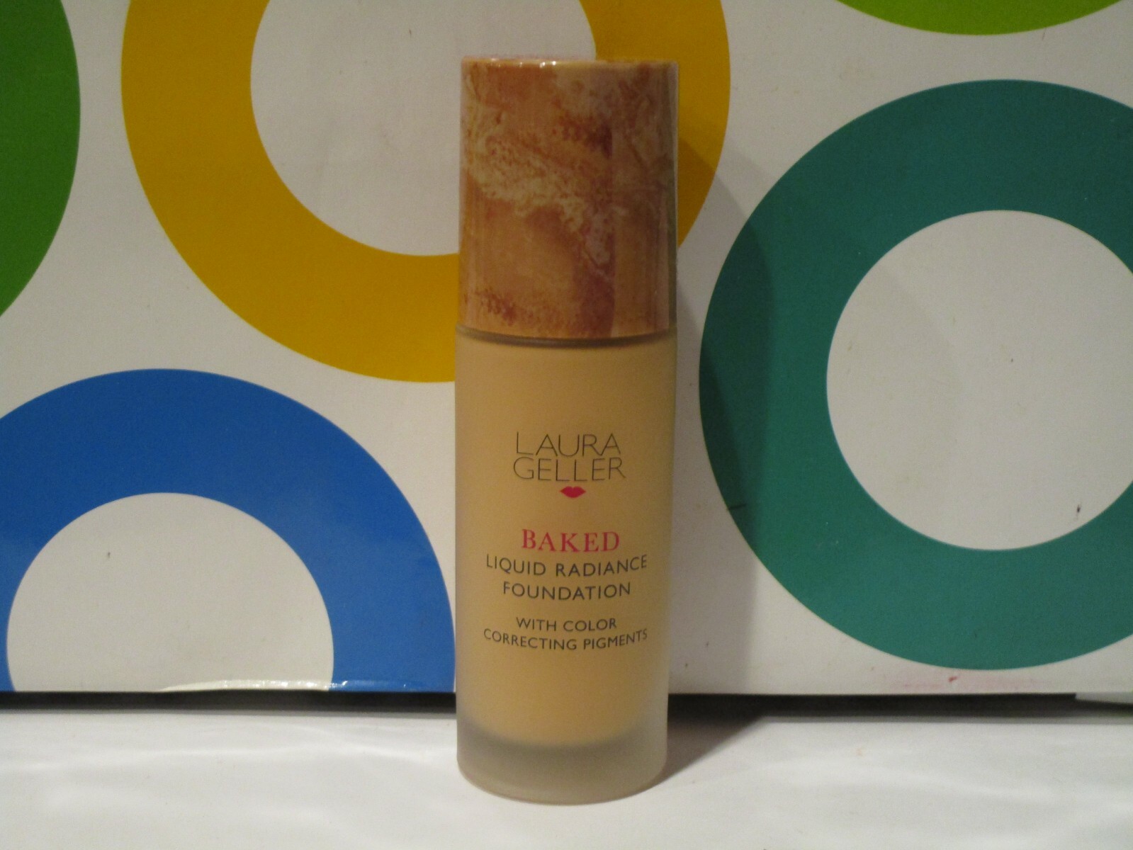 LAURA GELLER ~ BAKED LIQUID RADIANCE FOUNDATION ~ GOLDEN MEDIUM ~ 1 OZ