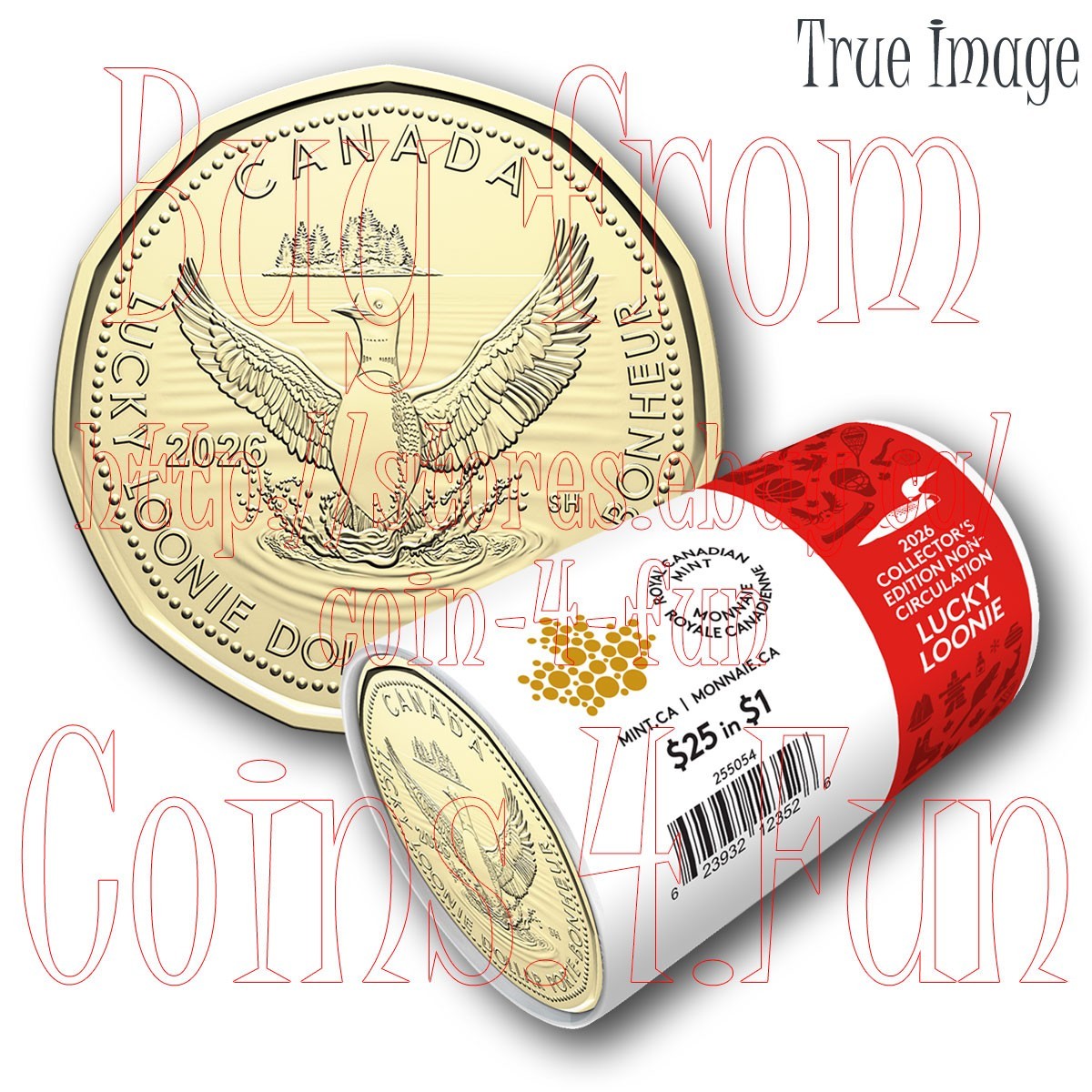 2026 Lucky Loonie Collector’s Edition 25x$1 Special Wrap Dollar Coin Roll