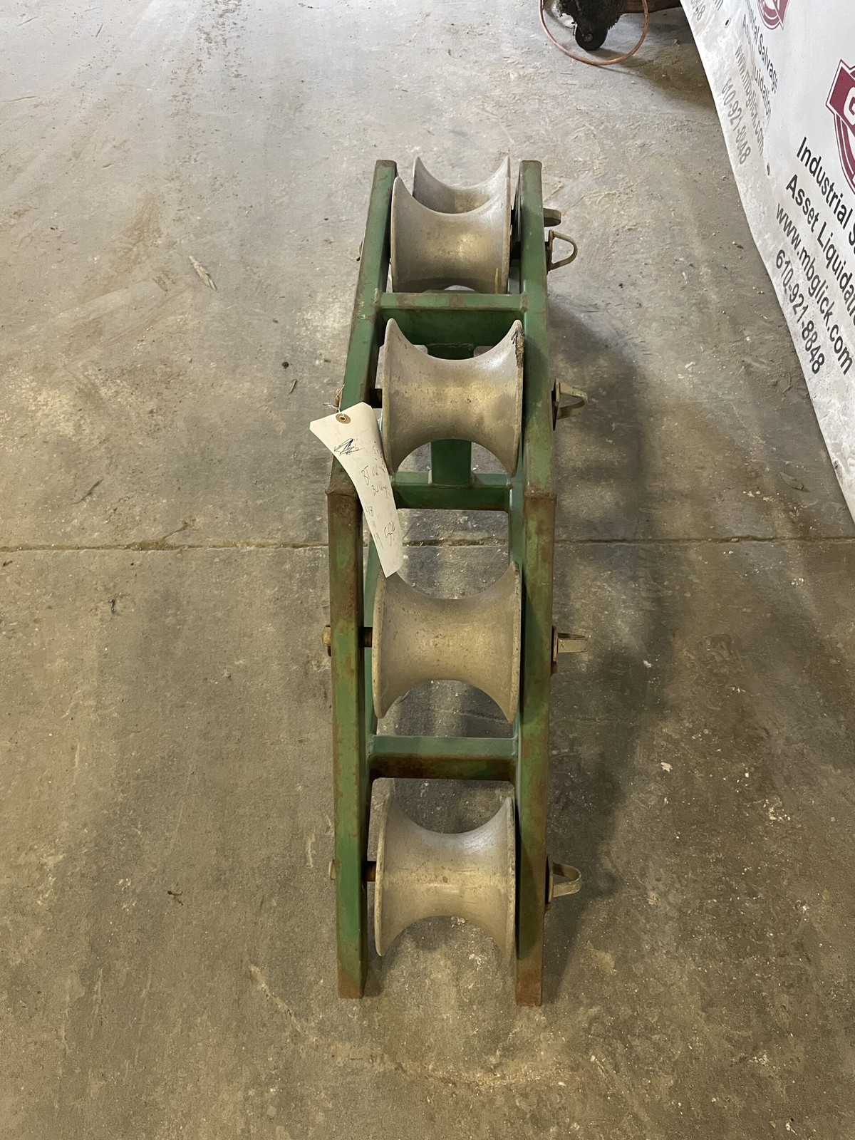 Greenlee 48" Radius Right Angle Conveyor Sheave w/ 5” x 6” Wheels