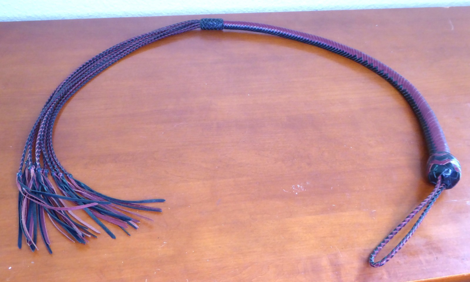 Custom Tomcat Flogger Cat-O-Nine Tails Kangaroo Leather Whip - BDSM