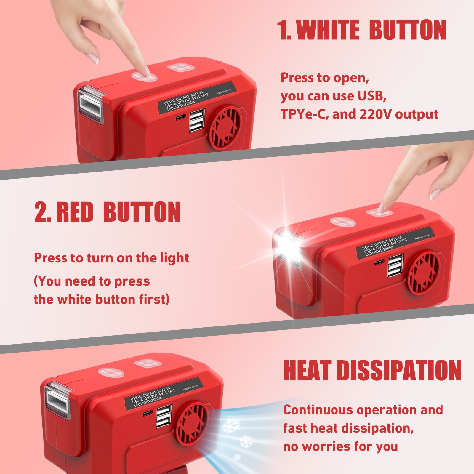 (SALE)Power Inverter Compatible with Milwaukee 18V Battery Inverter AC 110V/220V