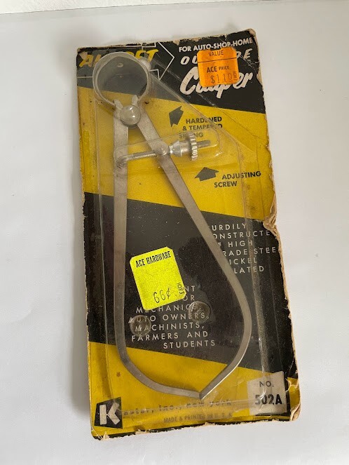 Vintage AKURFT METAL Caliper  Machinist Tool BY KASTAR 502A NEW OLD STOCK