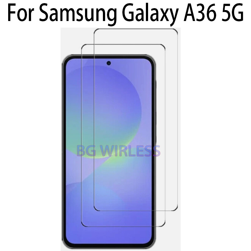 2 Pack For Samsung Galaxy A36 5G Tempered Glass 9H Anti-Scratch Protect Film