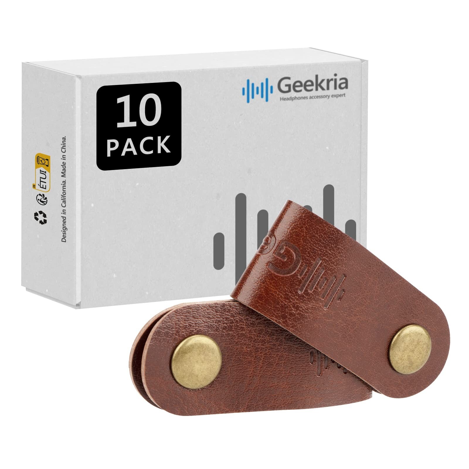 Geekria Power Cord Organizer Earphone Winder Cable Straps, Charging Cable Tie...