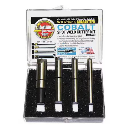 Keysco Tools 77419 Spot Weld Cutter Set, 4Pc, 50, Cobalt