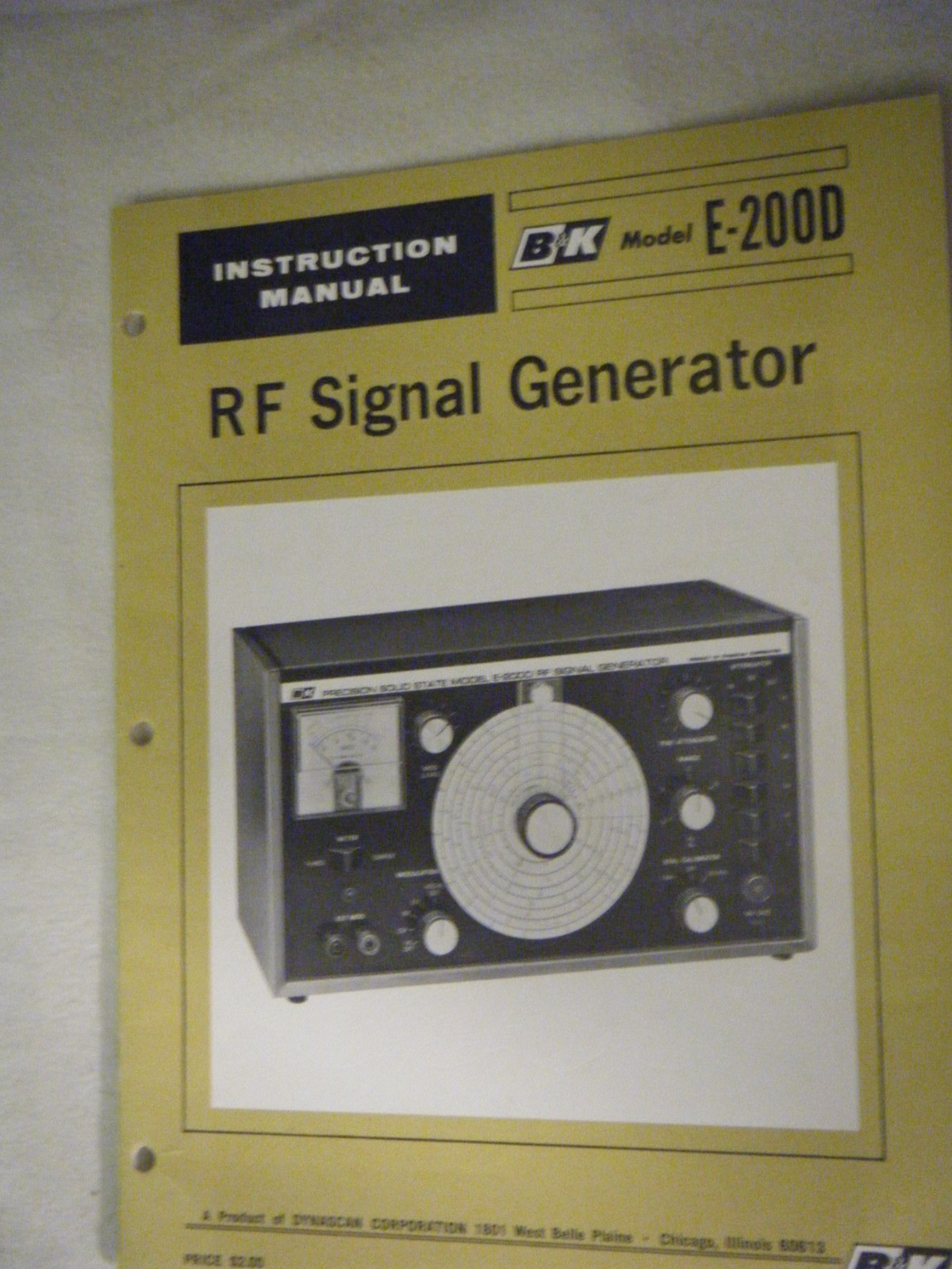 B&K  Manual for E-200D RF Signal Generator