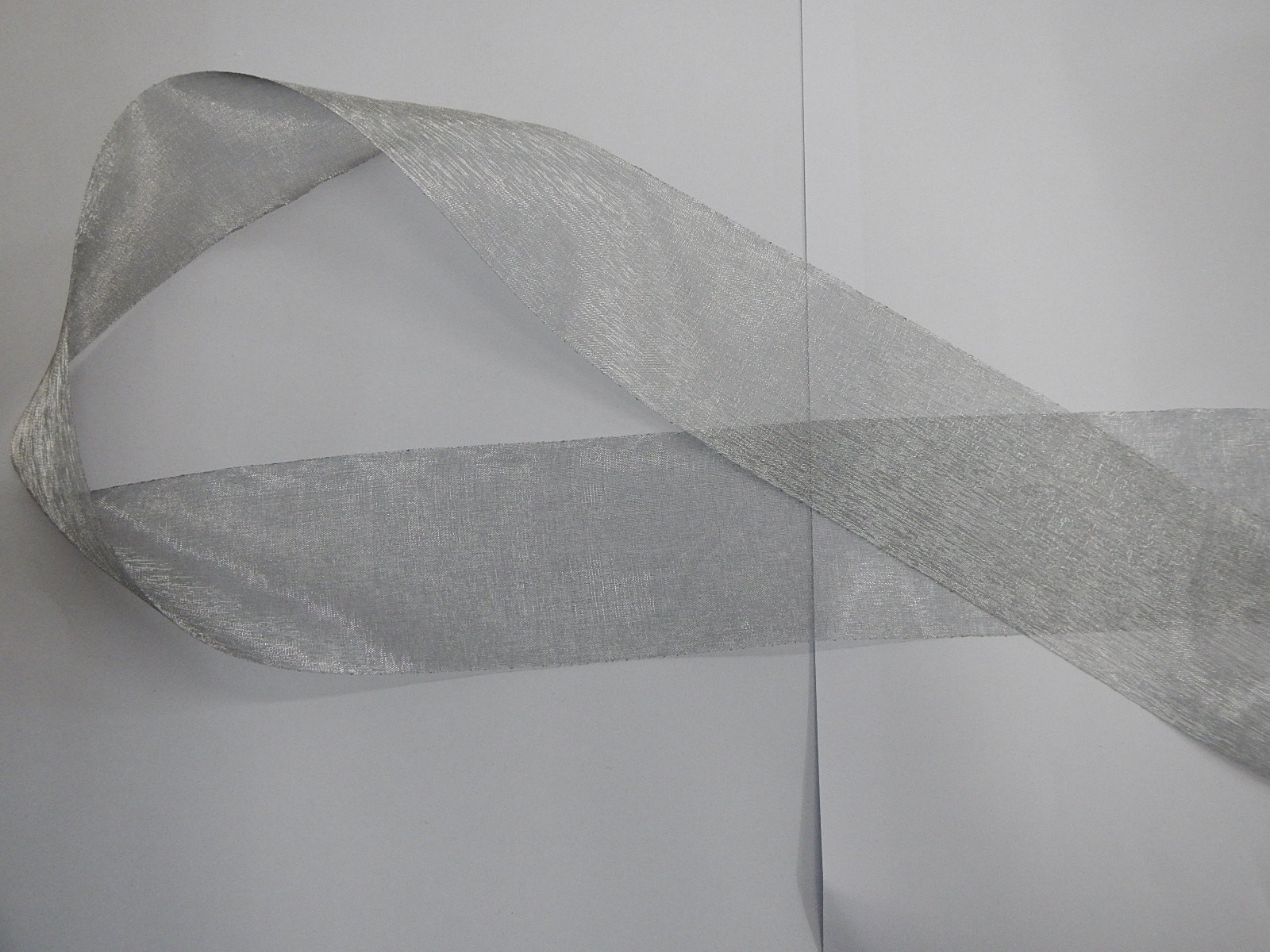 Organza Silver Grey Ribbon 50mm x 5 mts