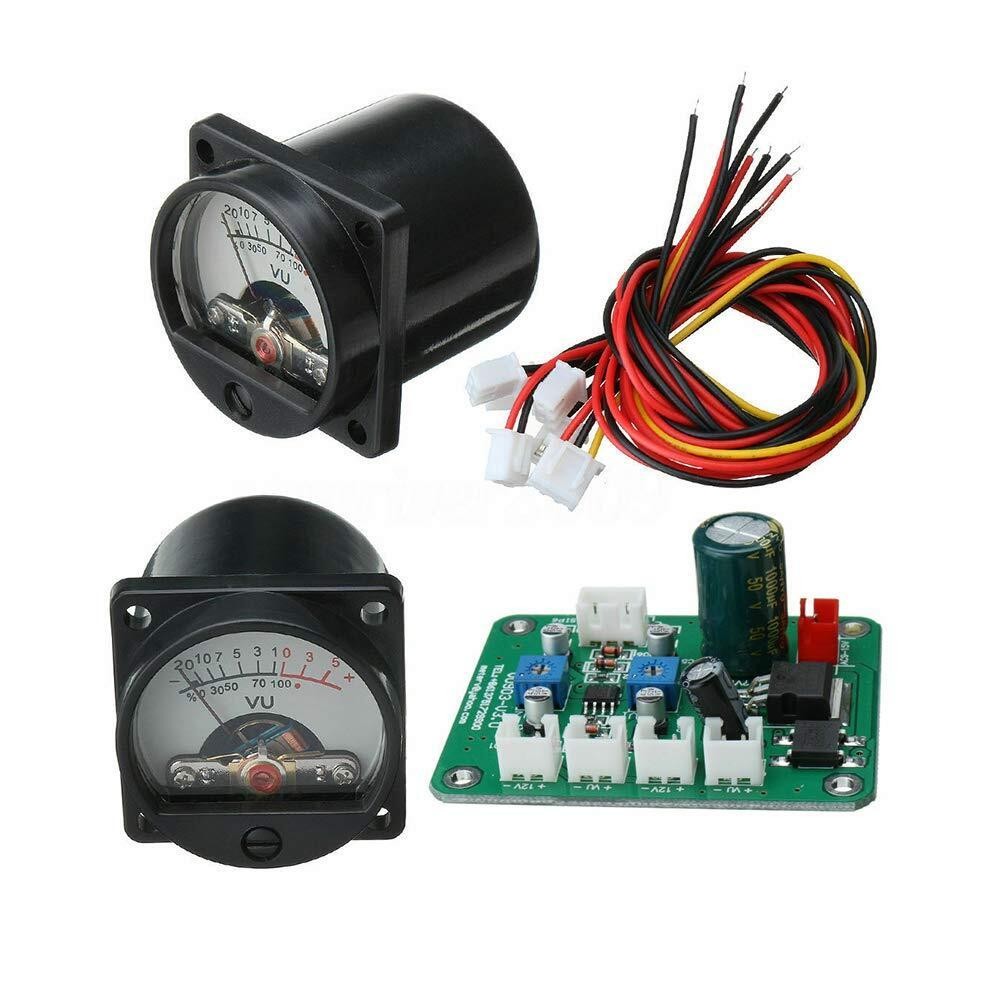 Vu Meter 2x Panel Vu Meter Warm Back Light Recording & Audio Level Amp with Driv