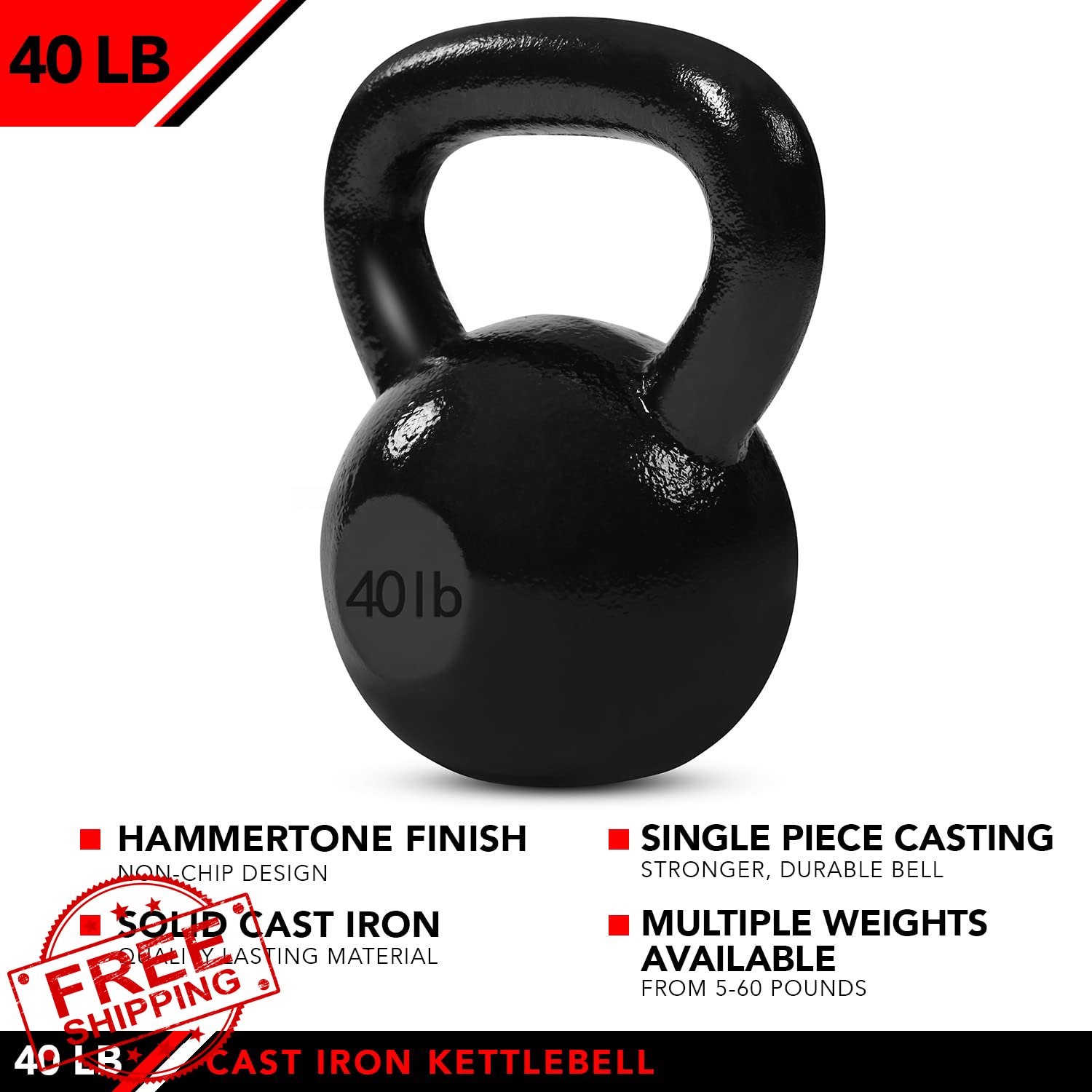 JFIT Cast Iron Kettlebell Weights