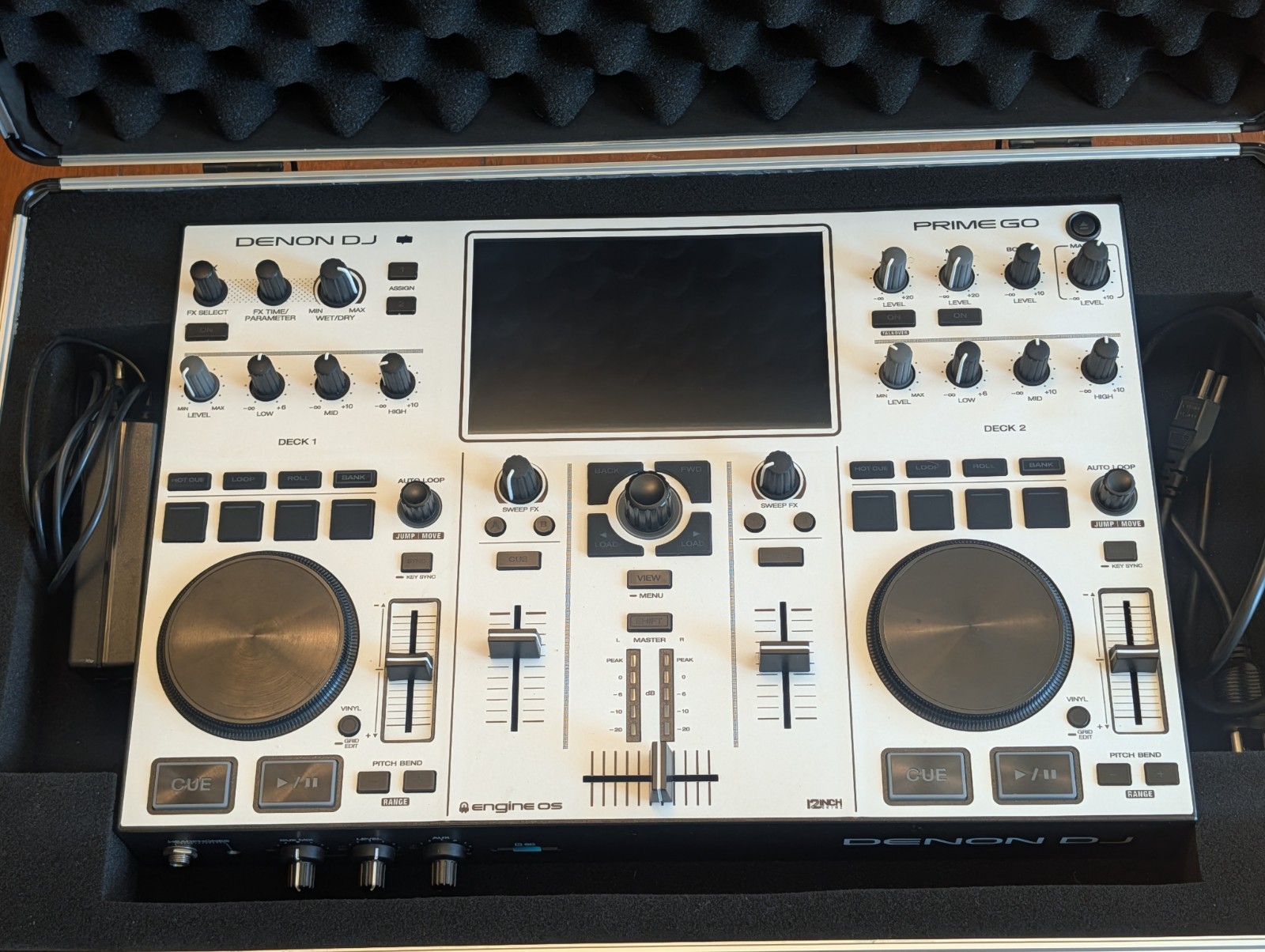 Denon DJ PRIME GO Portable DJ Double Deck Controller/Mixer - W/Black Analog Case