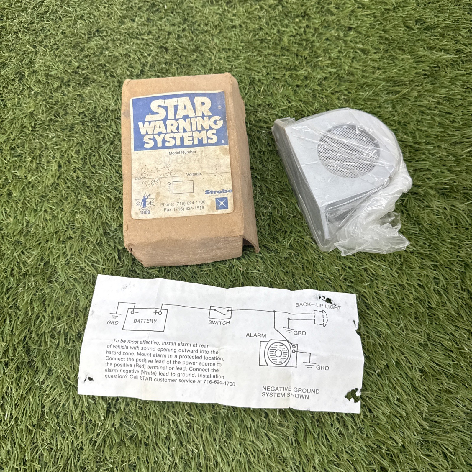 Star Warning Systems Model 60-097 Back-Up Alarm 12-36 VDC 0.3 Amp 97db USA MADE