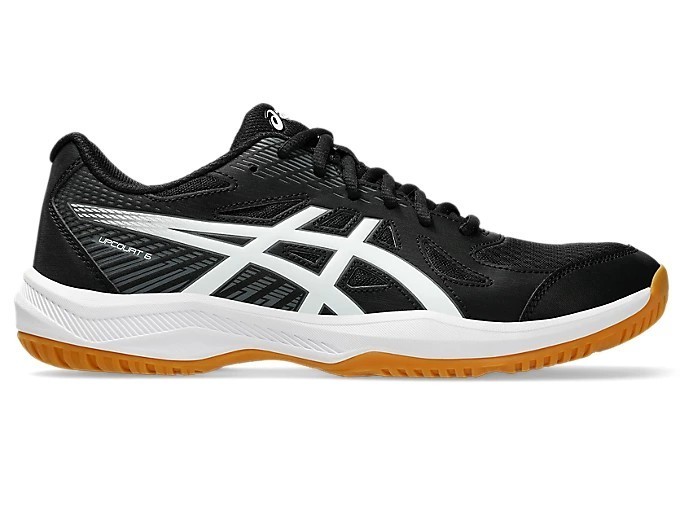 Asics Upcourt 6 Volleyball Court Shoes Black White Gum Mens Size 10 1071A104-001