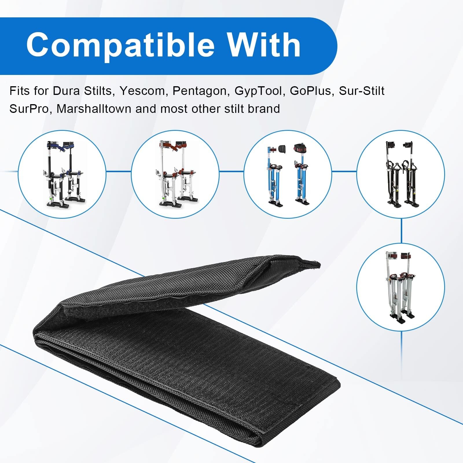 Drywall Stilt Straps for Pressure Relief and Leg Support (2pcs)