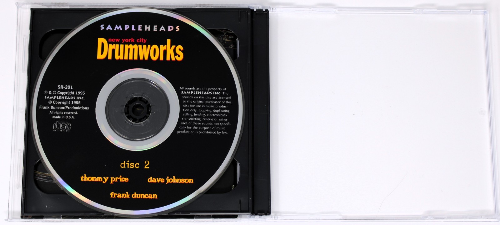 Sampleheads New York City Drumworks Sample/Sound Library/Sampling 2 CD