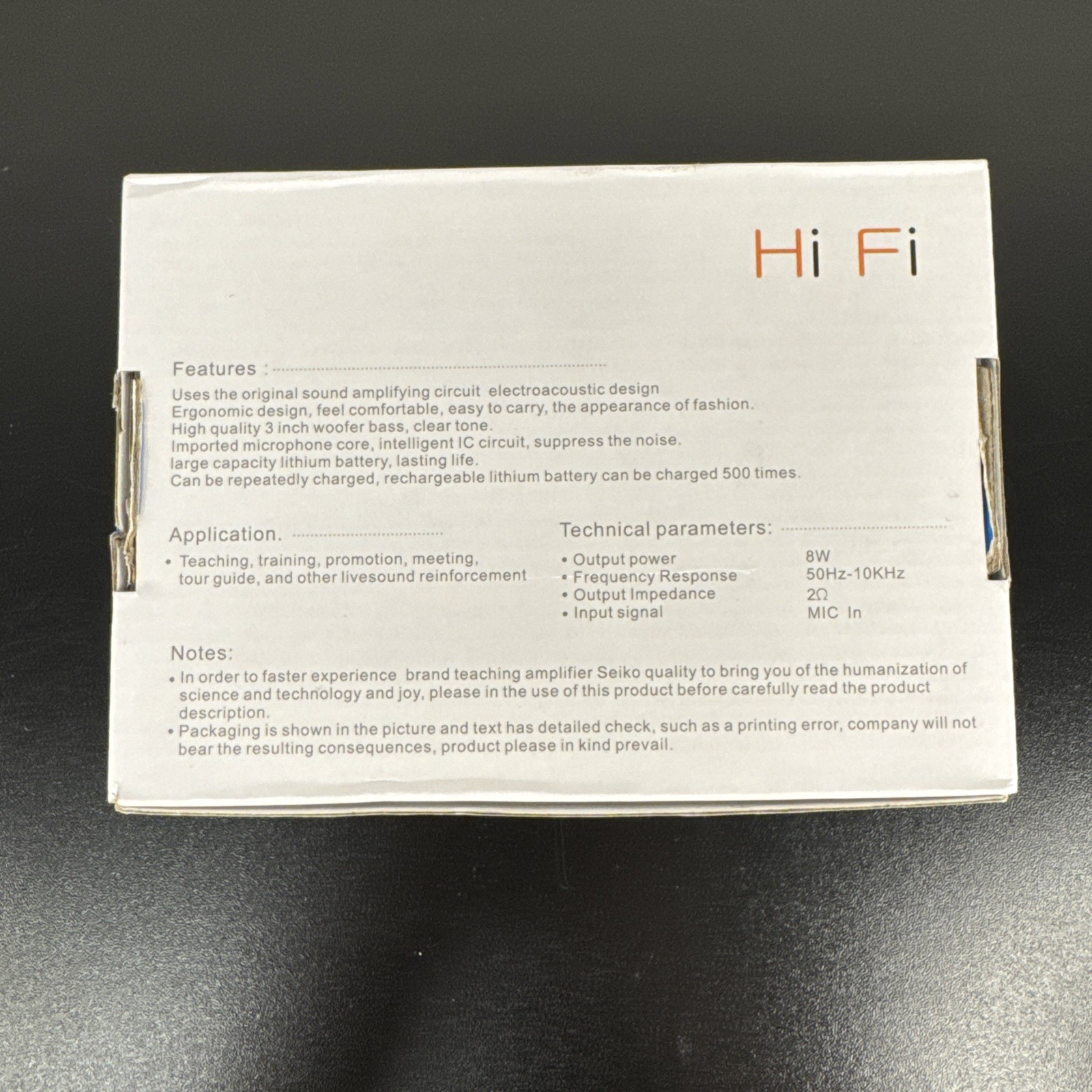 Waistband Amplifier With Lithium Batter Hi Fi