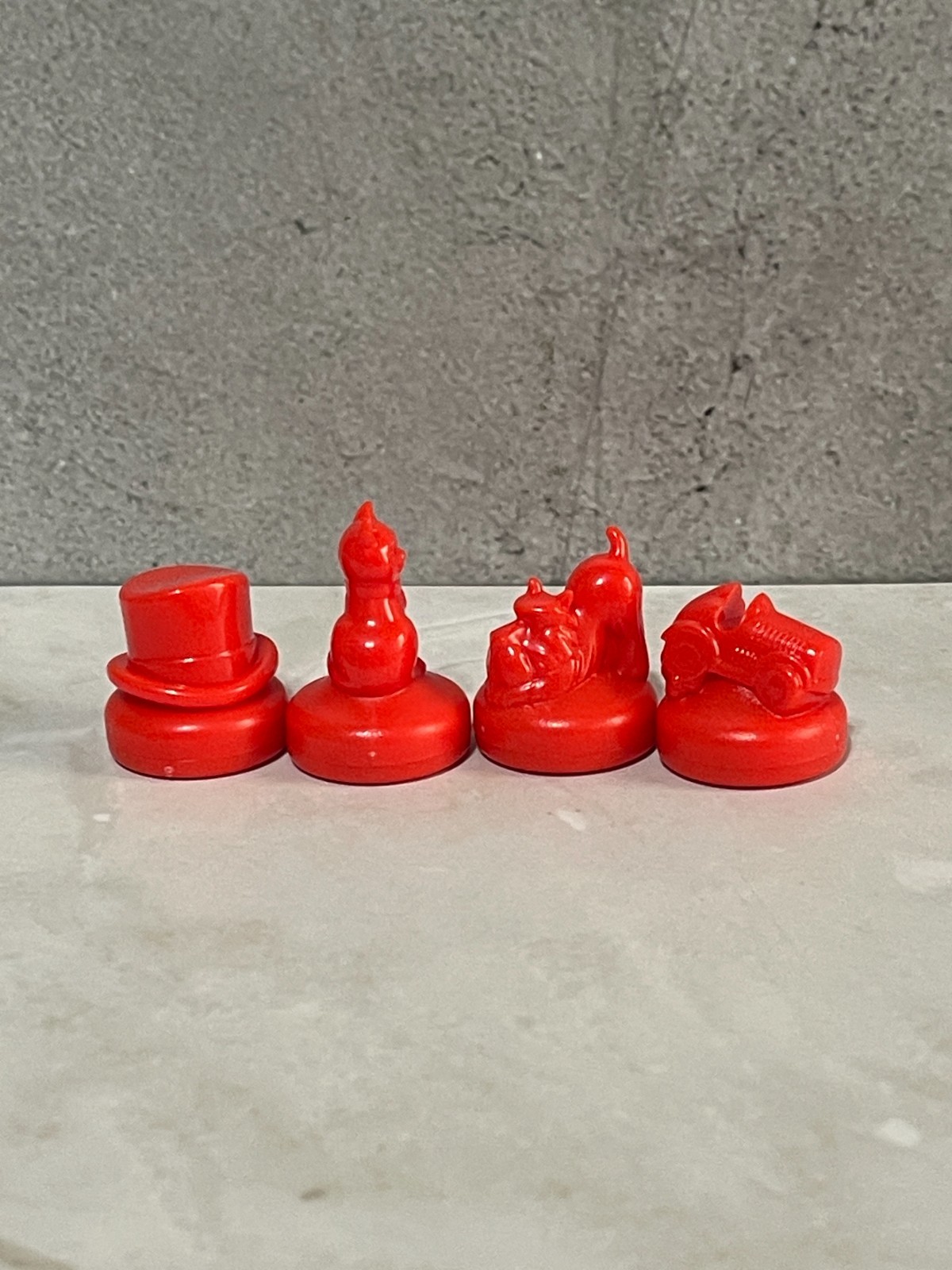 2024 Monopoly Knock Out - Replacement Sliding Plastic Tokens Red (unused)