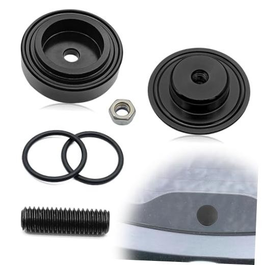 Car Wiper Plug, Rear Wiper Plug Cap Kit, Rear Windshield Wiper Block off Black