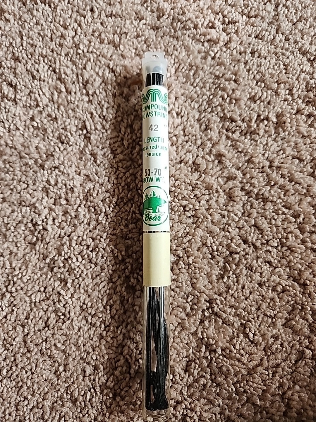 Bear 42” Compound Bow String 51–70 lb – Vintage Archery Gear NOS
