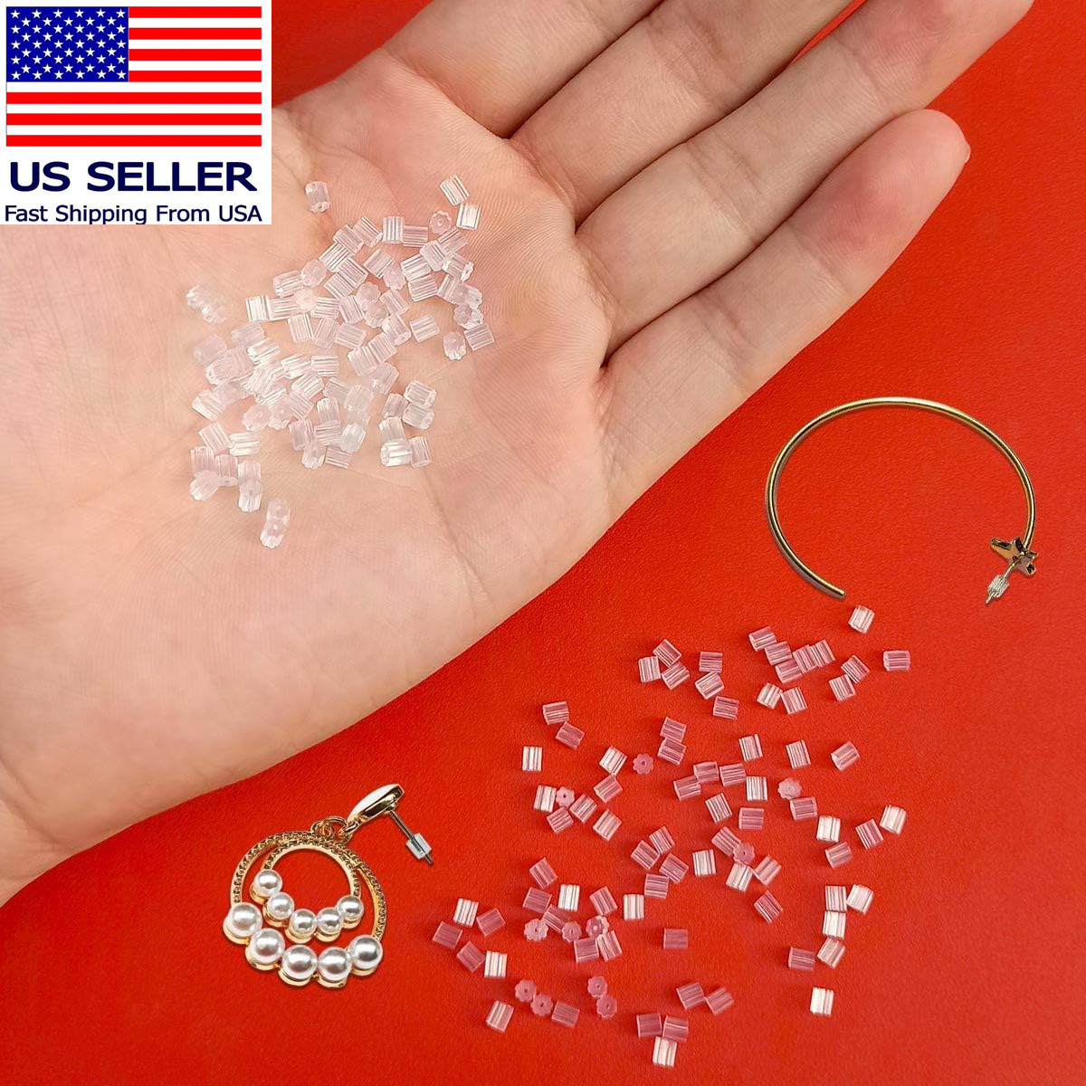1000Pcs Silicone Earring Backs, Soft Clear Ear Safety Back Clutch Stopper Replac