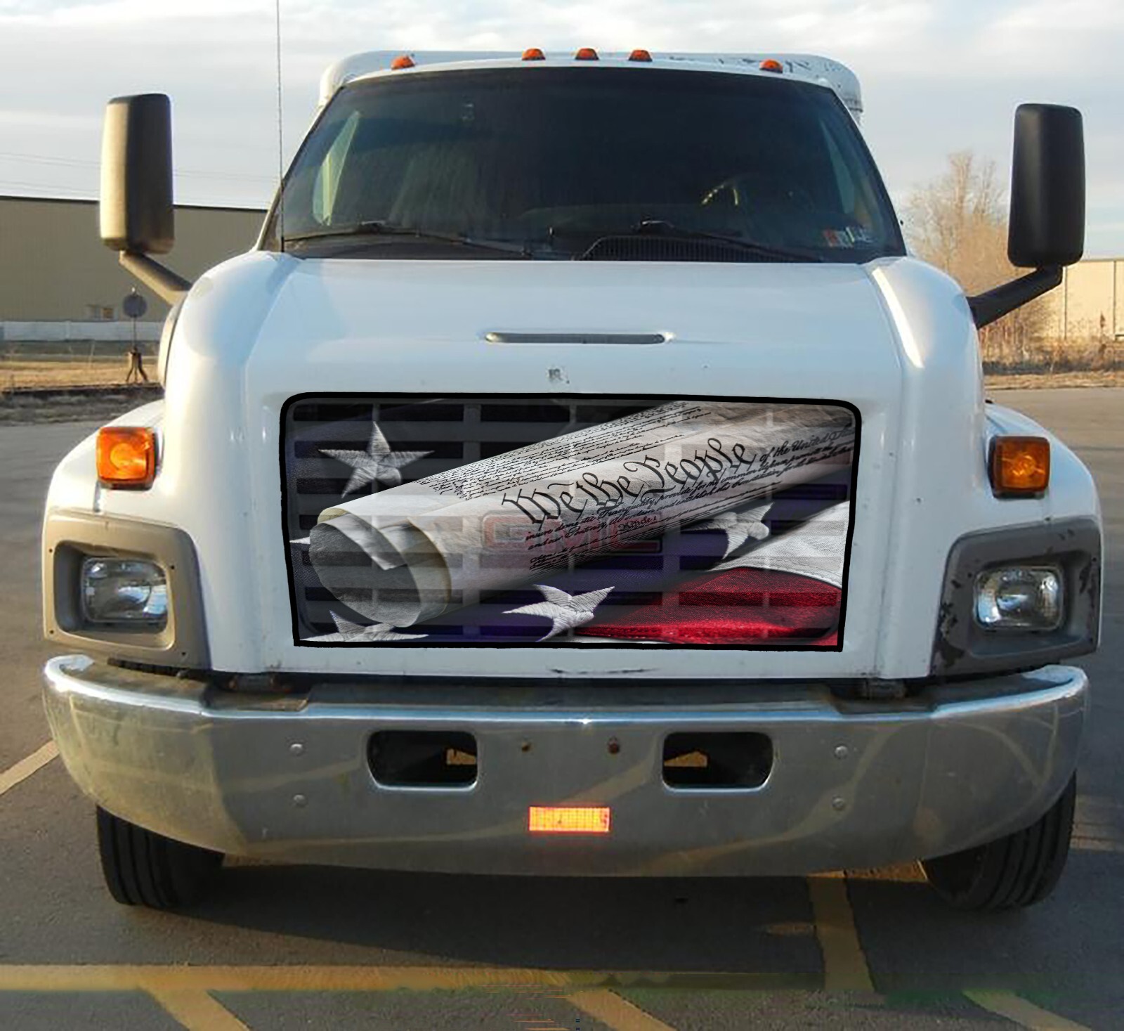 Chevy Kodiak & GMC Topkick 2003-09 C6500/7500/8500 Bugscreen We the People Flag