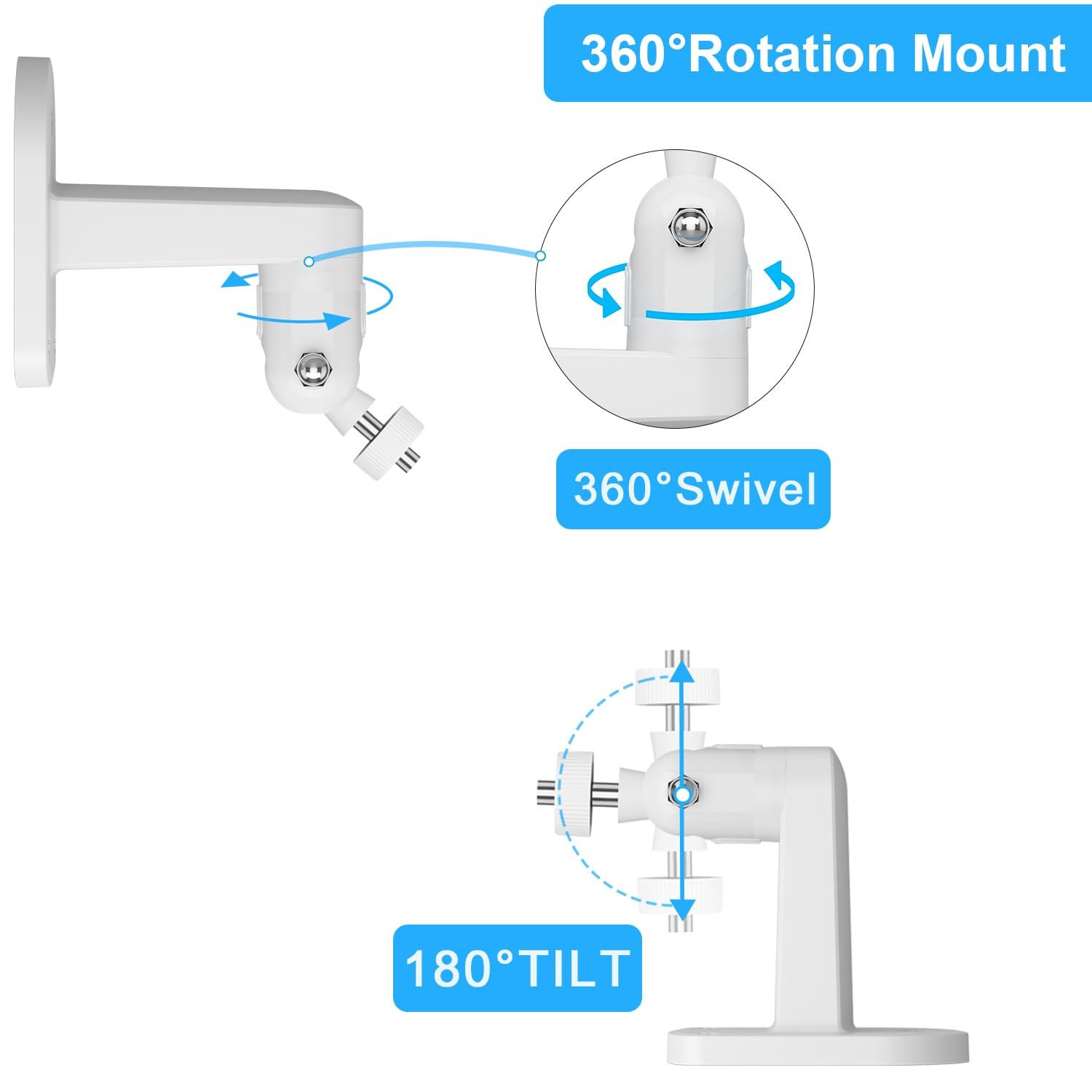 2-Pack Wall Mount for eufyCam 2C/2C Pro Cameras WHITE