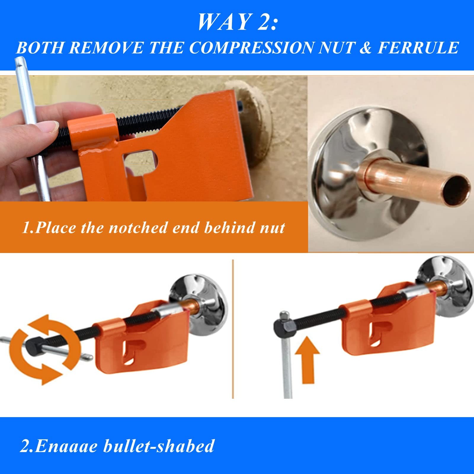 Compression Sleeve Puller Tool Remove Nut and Tube Ferrule (4661) - Ferrule...