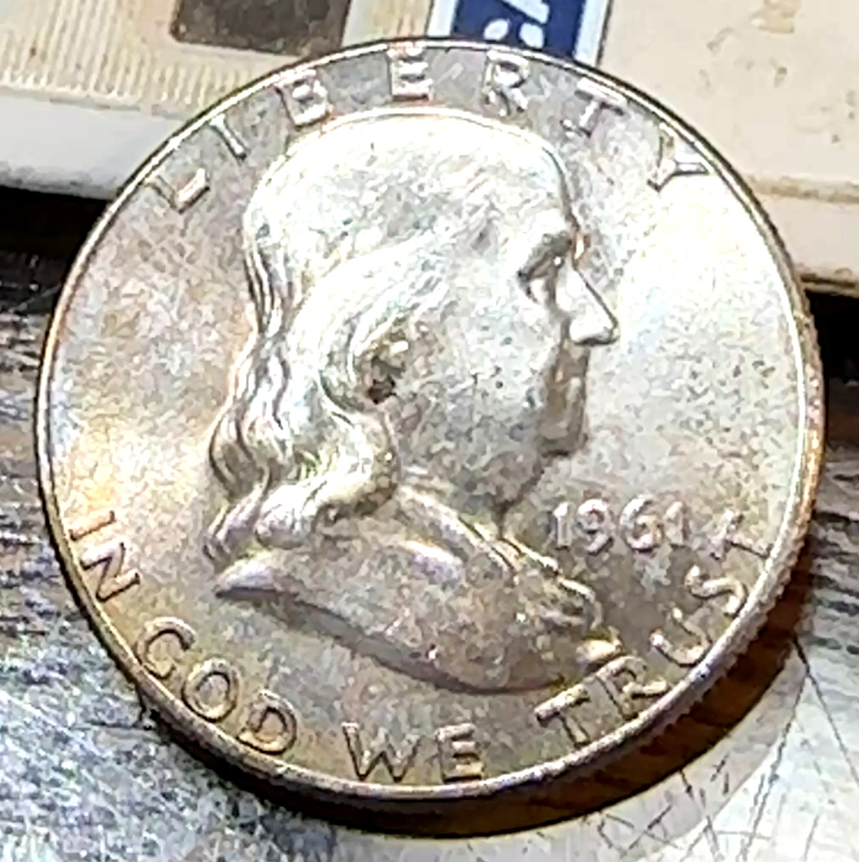1961 Franklin Half Dollar Nice Original Gem BU Pretty Toning CHRC