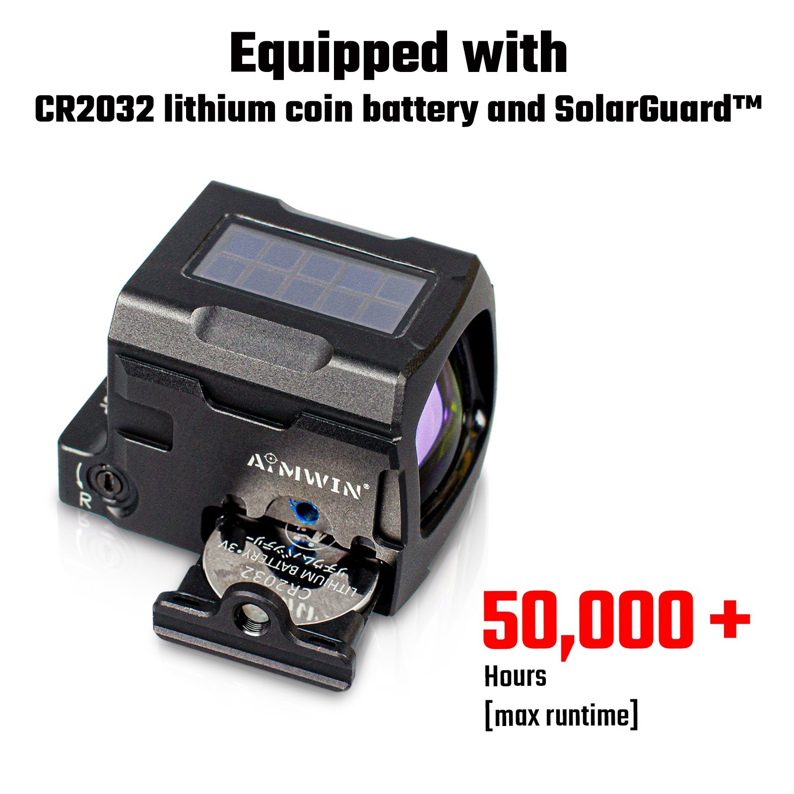 AIMWIN PE320 Enclosed Red Dot Sight with SolarGuard 3 MOA Dot & 36 MOA Circle
