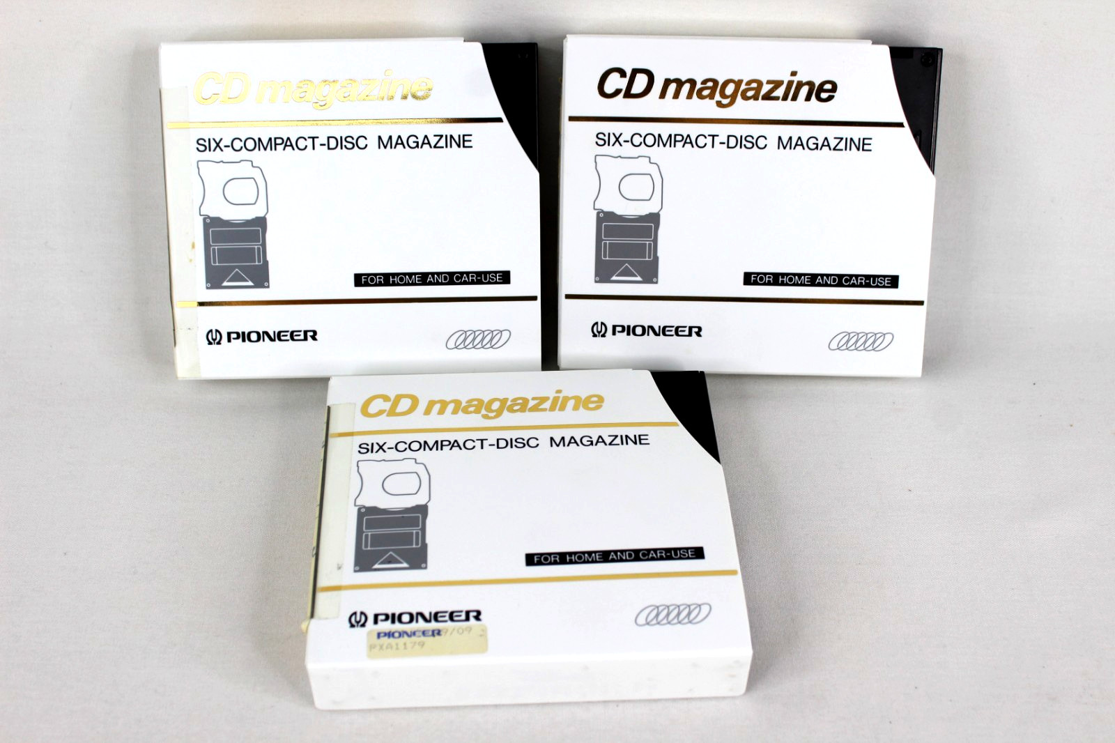 Pioneer 6-CD Cartridge Magazine For Home & Car Use PRW 1139 Black Lot of (3)