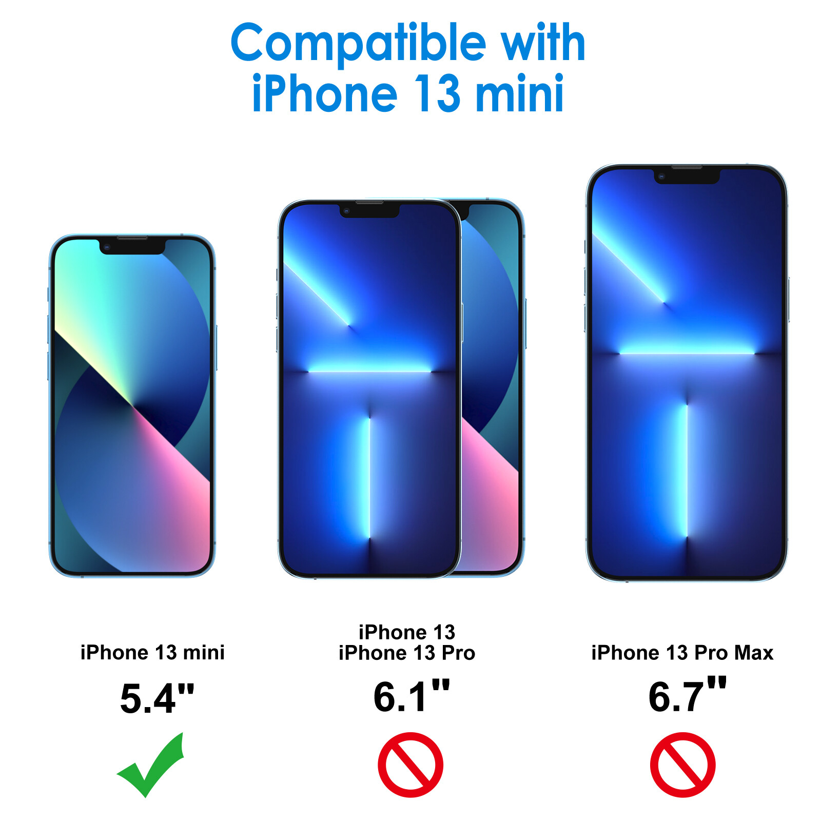 JETech Screen Protector Compatible with iPhone 13 mini 5.4-Inch, 3-Pack