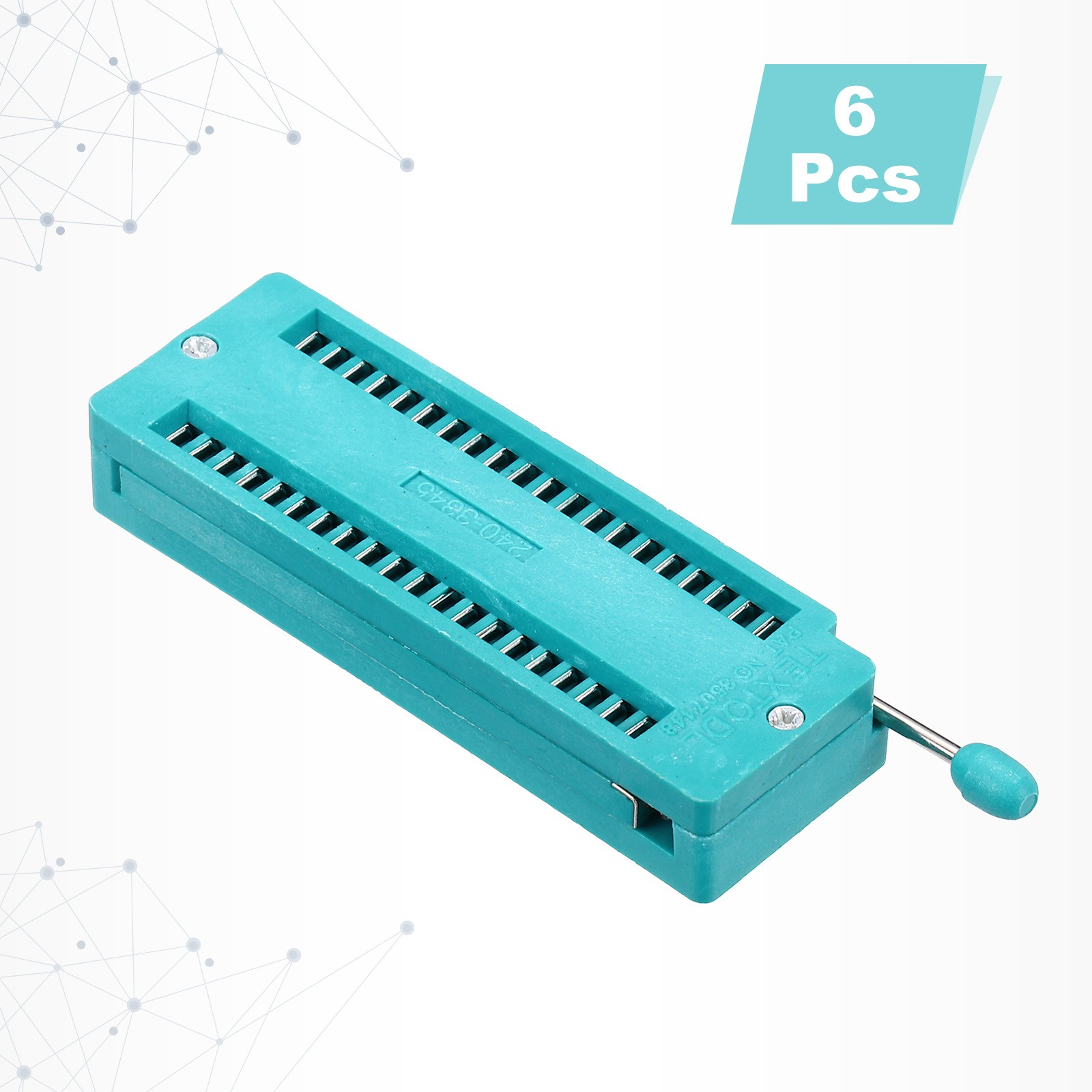 6Pcs Universal IC Test ZIF Socket 40 Pin 2.54mm Pitch DIP