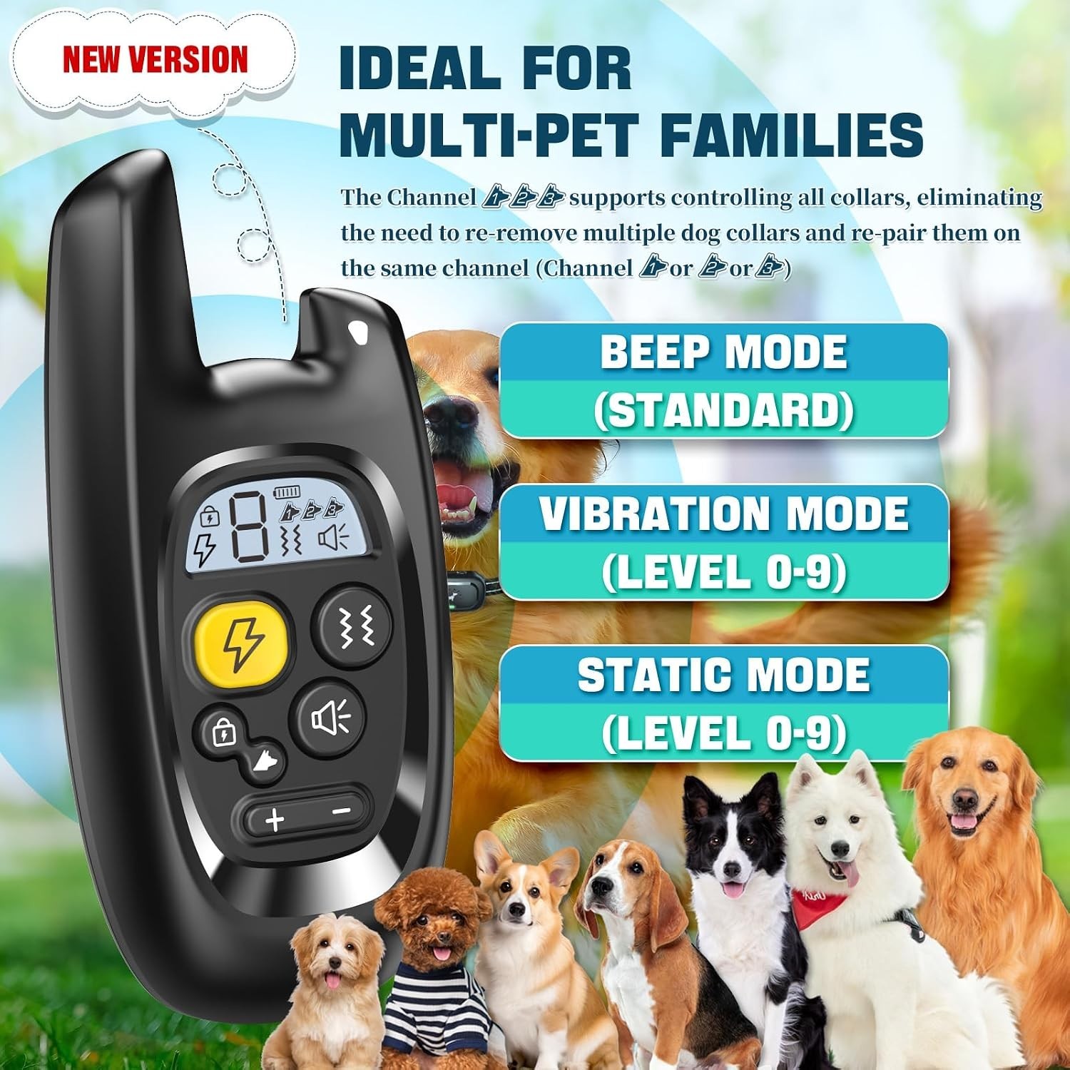 Dog Shock Collar with Remote Control- Training Collar for Small Medium Large ...