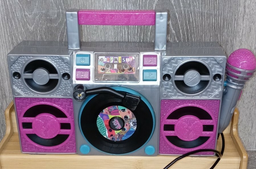 LOL Surprise OMG Remix Karaoke Machine Sing Along Boombox Tested!  Works!!