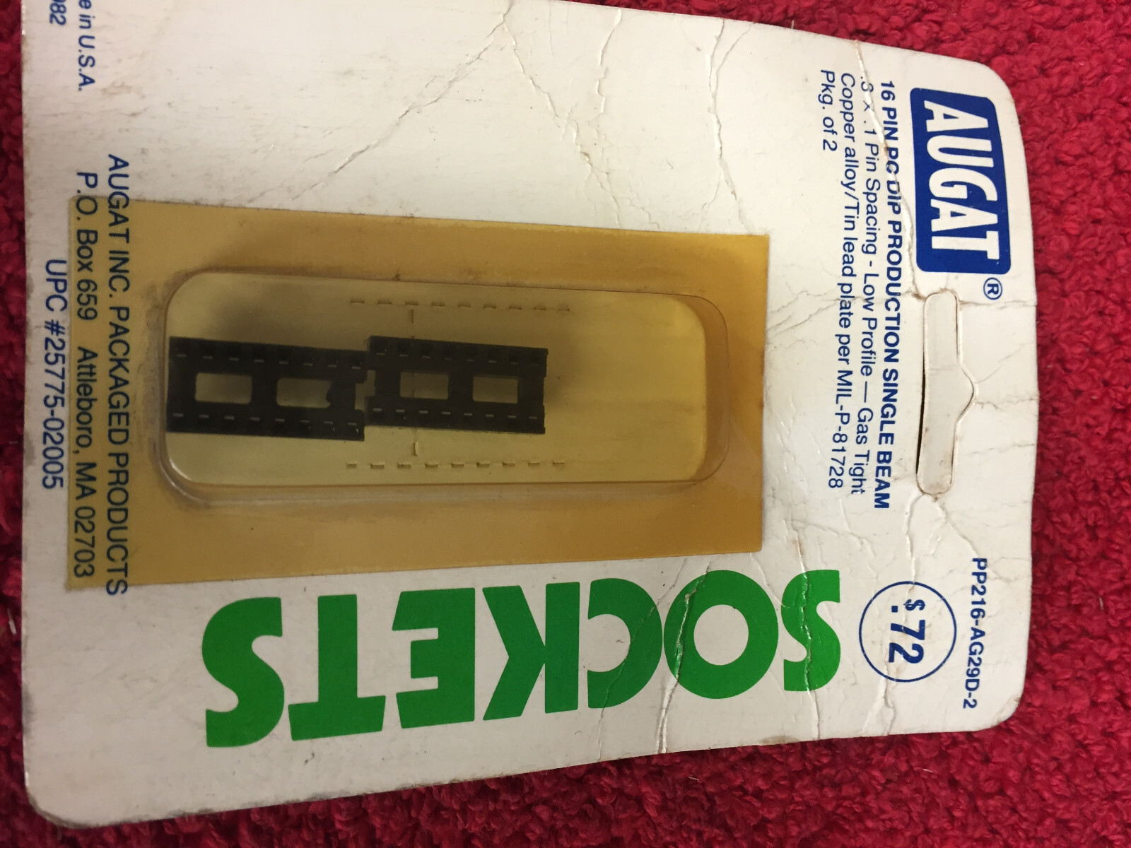 216-AG29D AUGAT 16 PIN DIP SOCKET 2 PCS