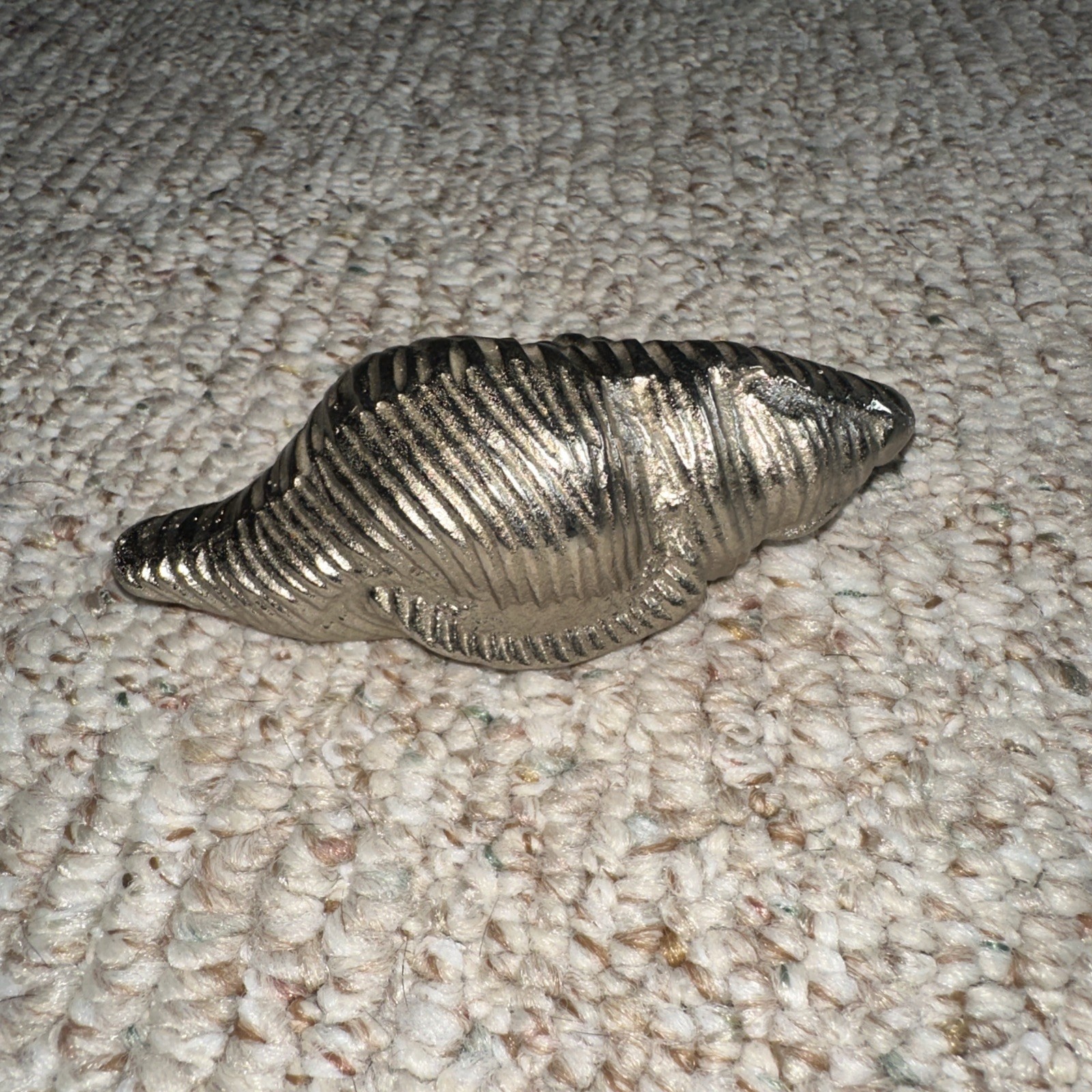 Small Silver Metal Conch Shell beach house Decorative Dislpay