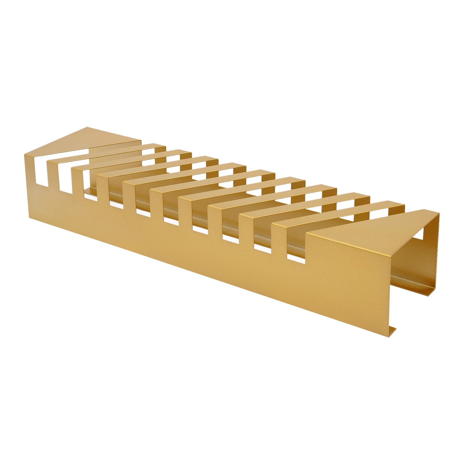Gold Tile Display Rack 10 Slots Tabletop Slanted Sample Holder Iron