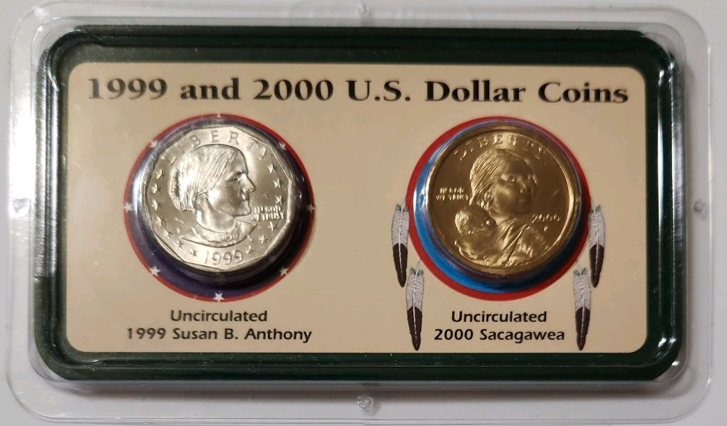 1999 and 2000- P U.S. Dollar Coin Set Uncirculated Sealed Littleton Packaging