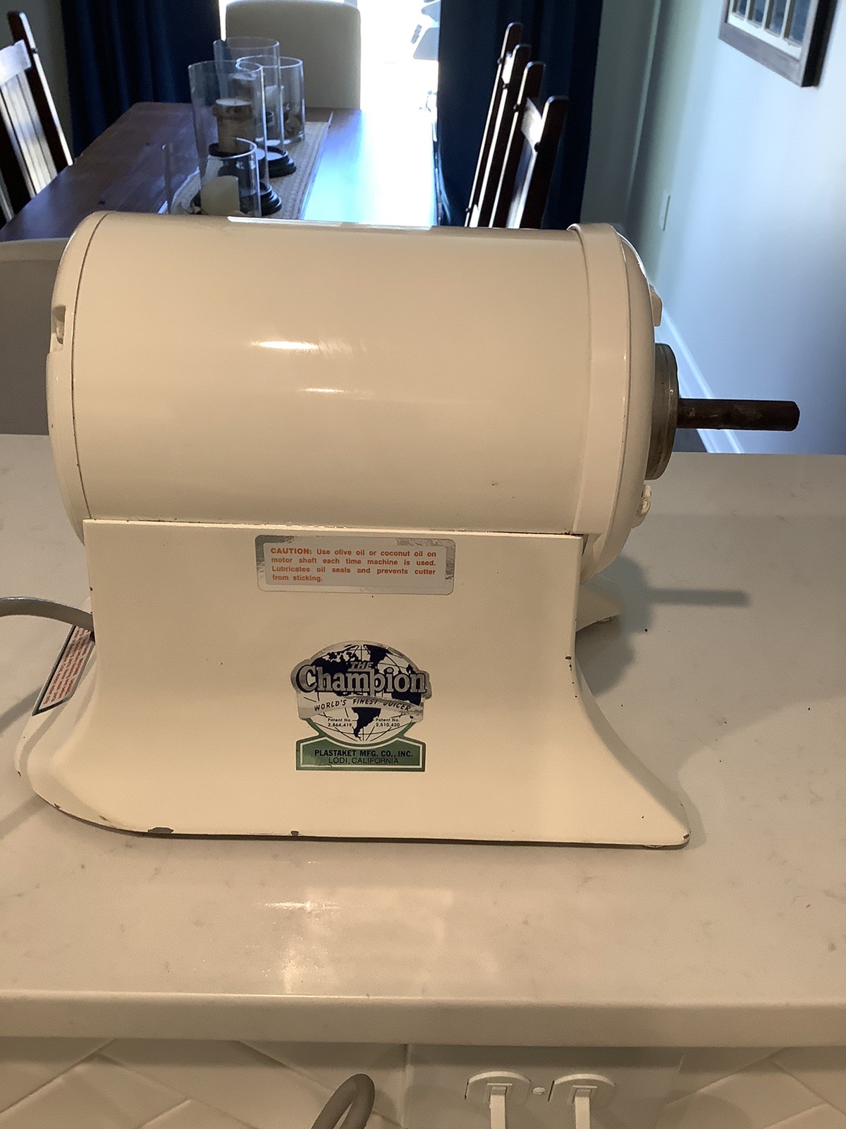Champion Juicer Motor Only Magnetic Safety Switch Type READ DESC.