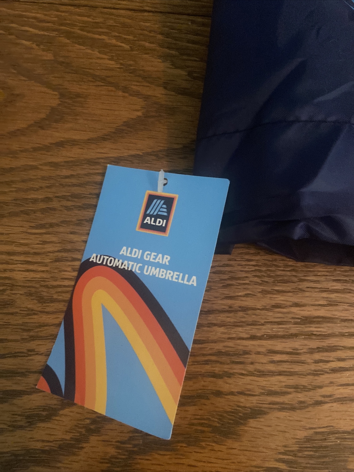 Aldi 2023 Capsule Collection Multicolor Striped Automatic Compact Umbrella NWT