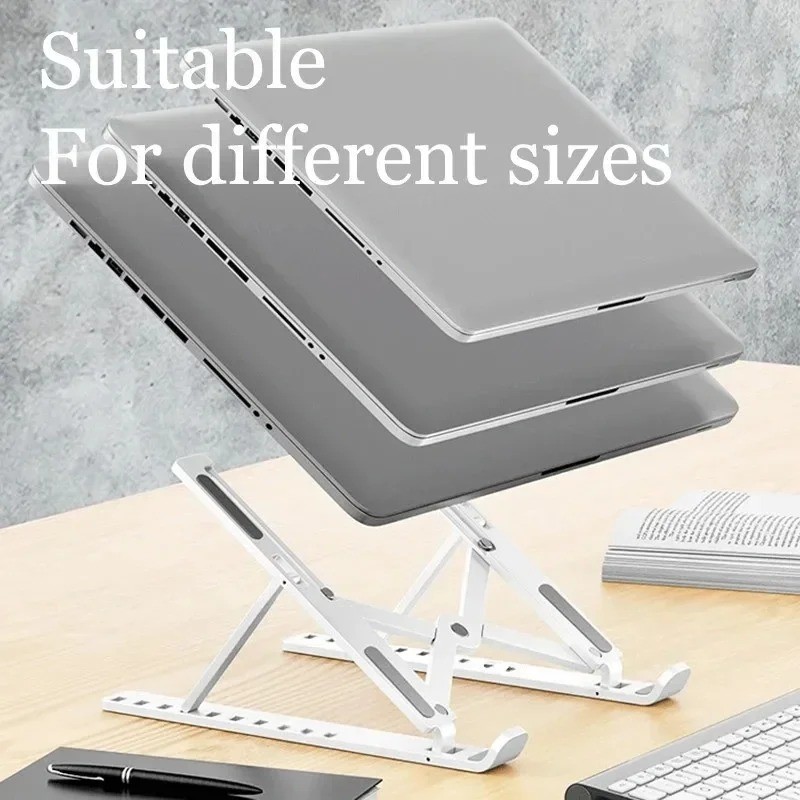 Adjustable Foldable Aluminium Laptop Stand Portable Notebook Tablet Desk Holder