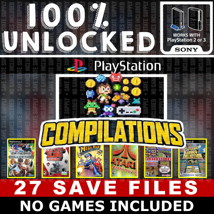 Atari Capcom Classics Mega Man Collection Metal Slug Midway Sega Namco SNK PS2 !