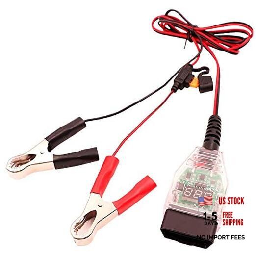 1.5M 5ft OBD2 Automotive Battery Replacement Tool,OBD to 12V Auto Car Computer