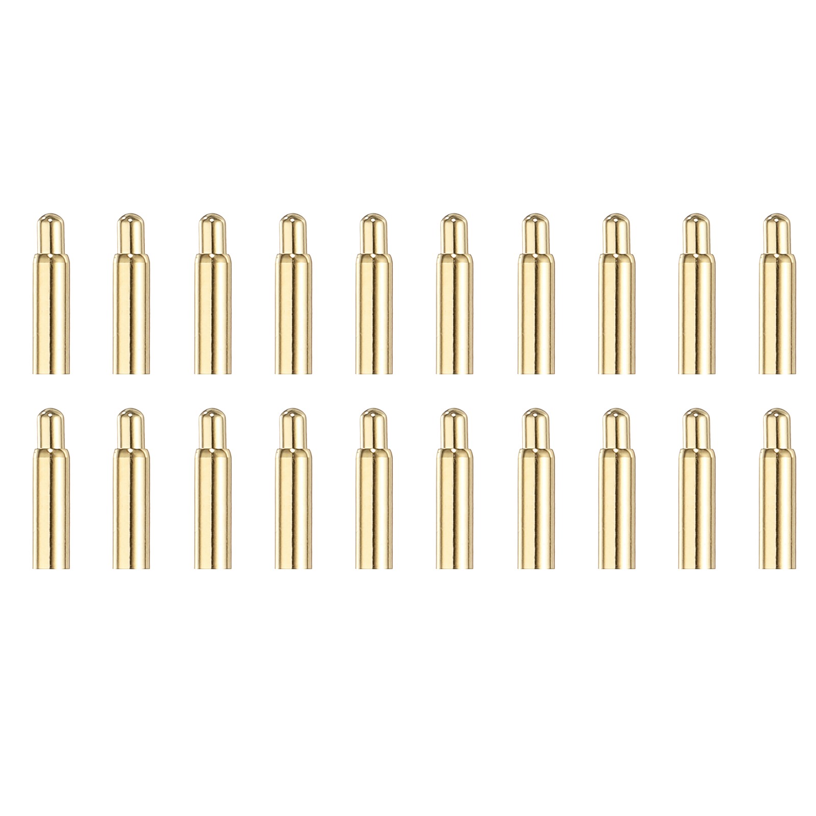 40Pcs 8mm Spring Test Probe Pin, Gold Plated Spring Loaded Thimble Pins