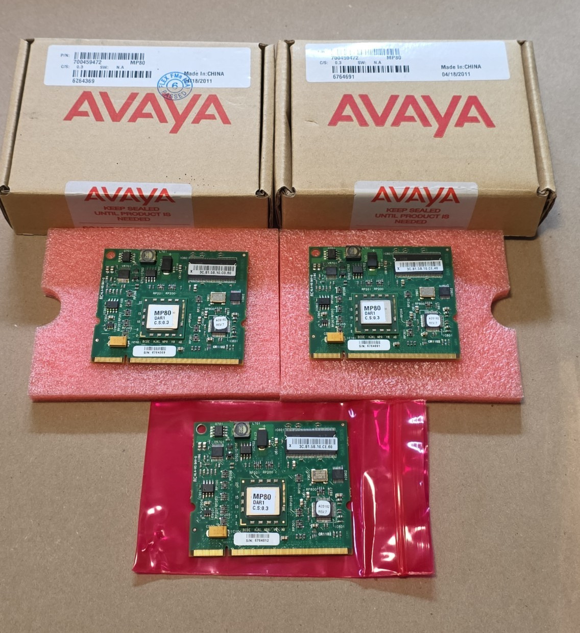 Lof of 3 Avaya MP80 Media Processors 80 700432503