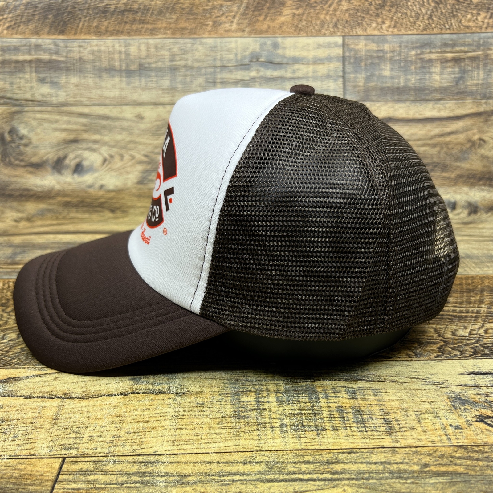 Kona Brewing Company Mens Trucker Hat Brown Snapback Liquid Aloha Hawaii Coffee