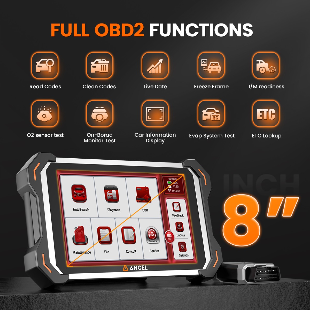 ANCEL DS600 BT OBD2 Scanner All System Diagnostic Tool IMMO/Key Programming