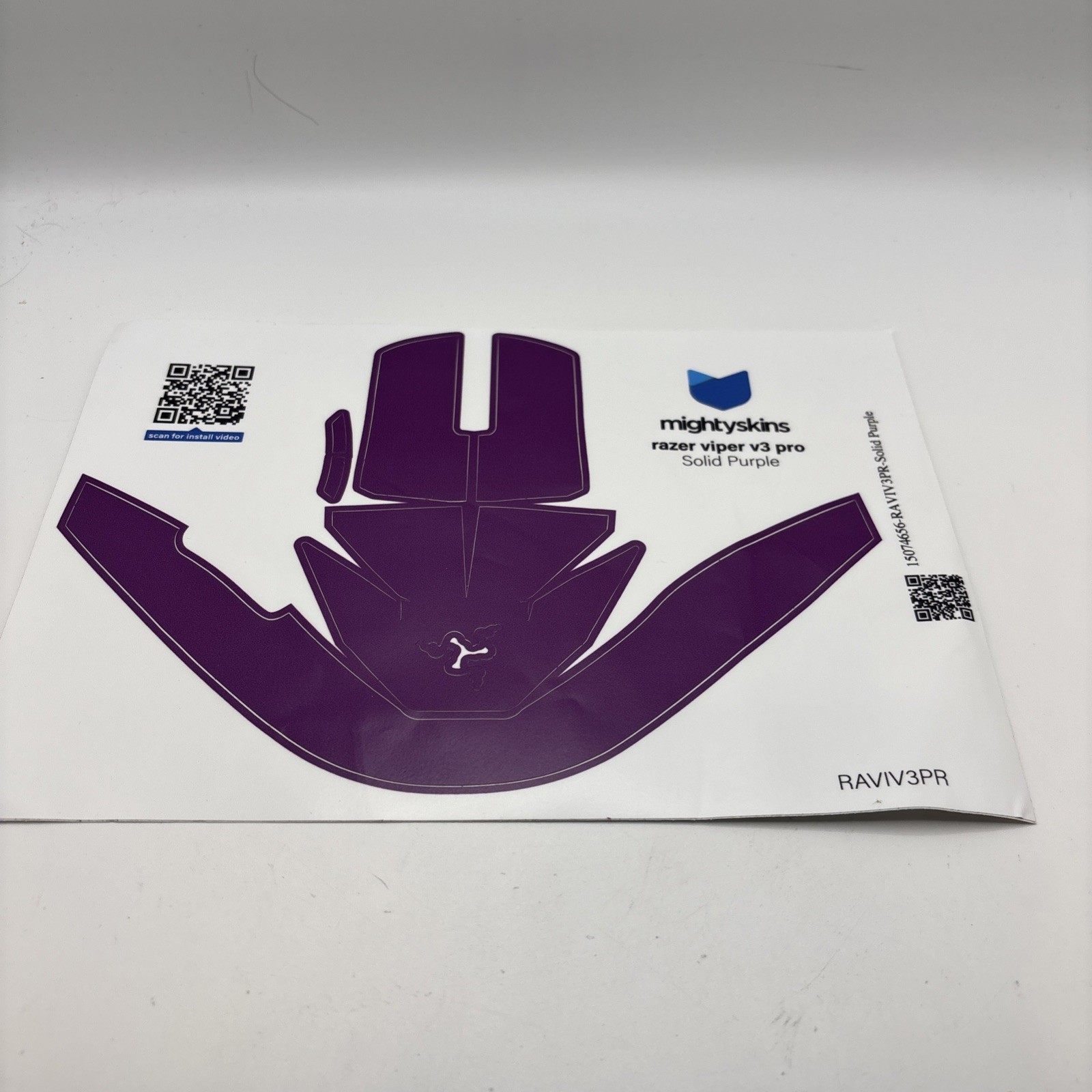 MightySkins Compatible w/ Razer Viper V3 Pro - Solid Purple - RAVIV3pr -read