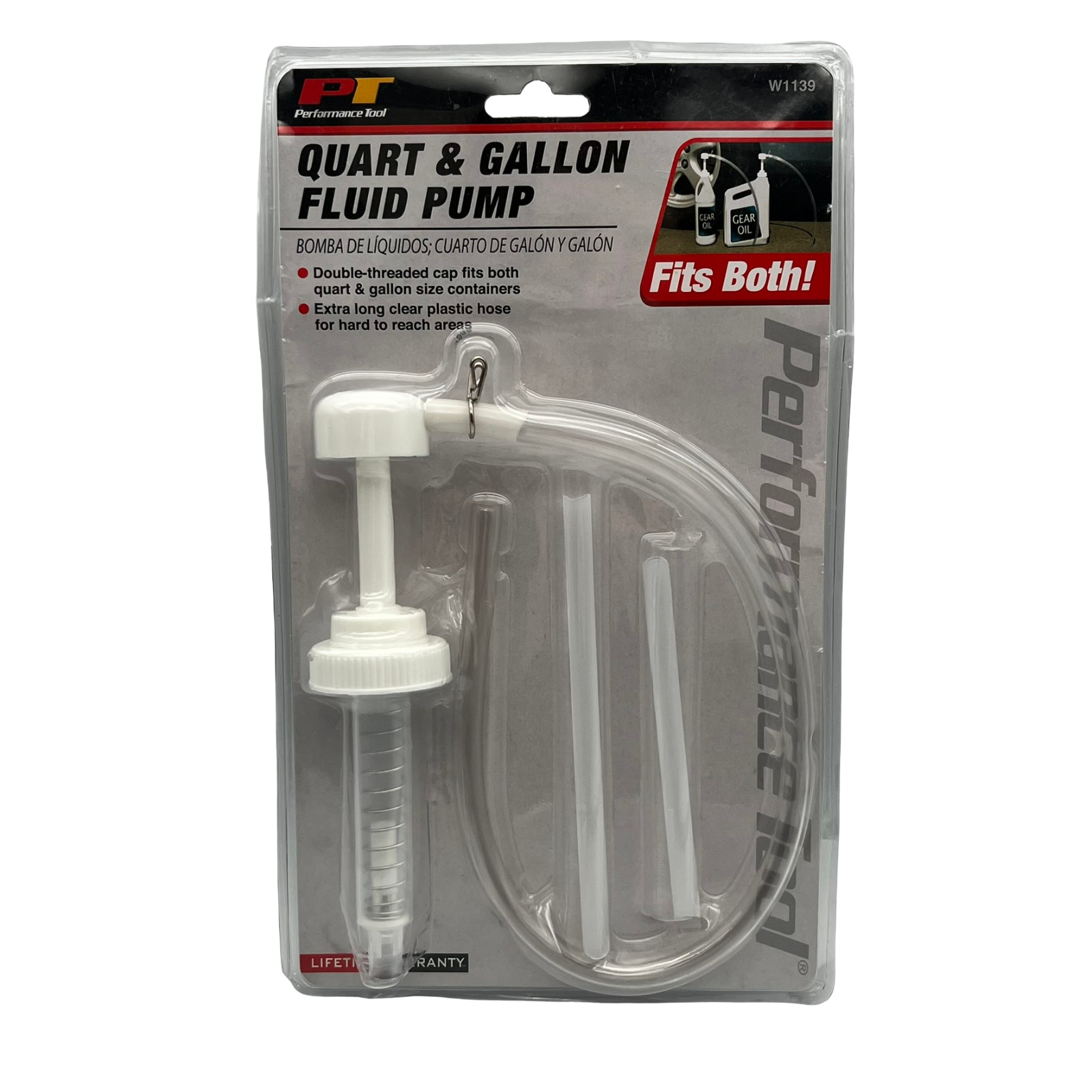 Performance Tool Quart & Gallon Fluid Pump with Hose W1139 NIP